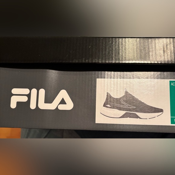 Fila Black and White Action Stride Energized Athletic Sneakers - Picture 6 of 6